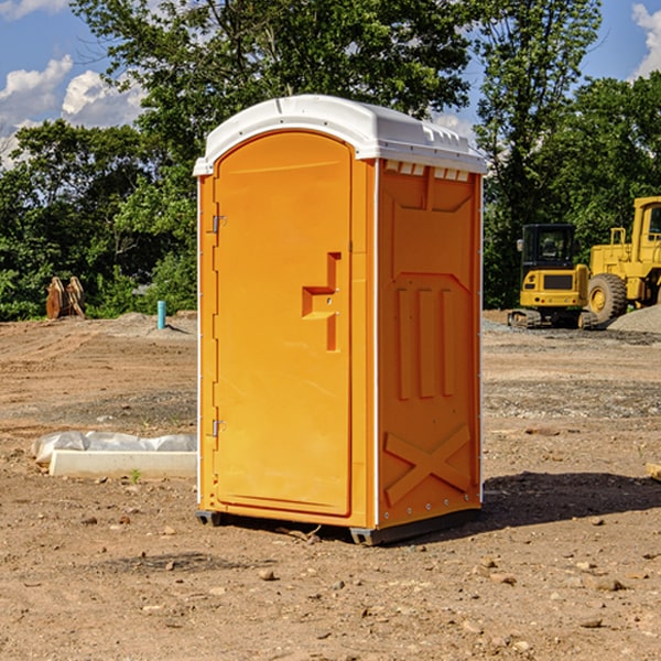 how often are the portable restrooms cleaned and serviced during a rental period in Bloomfield Ohio